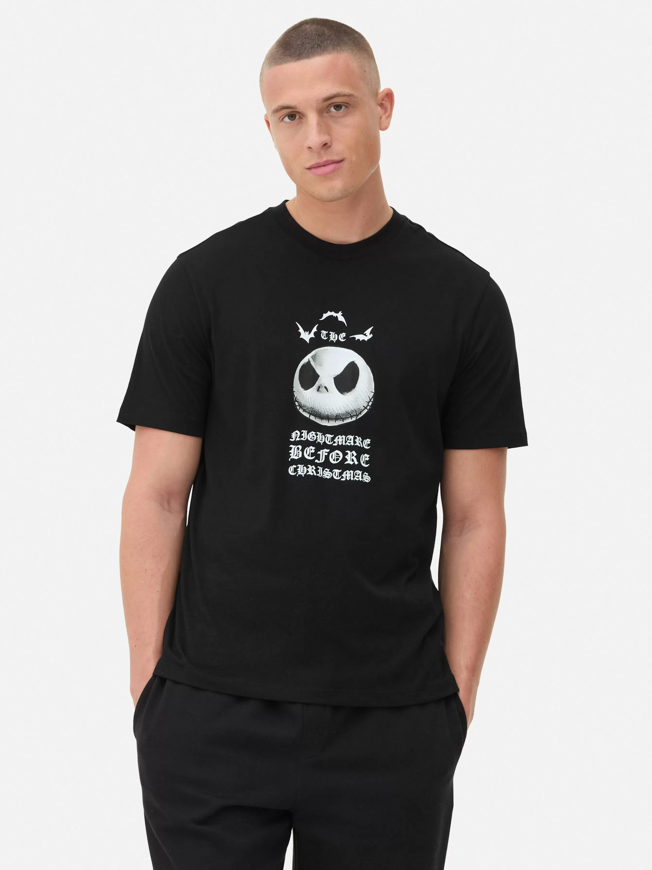Fashion Primark T-shirt Disney L’Étrange Noël De Monsieur Jack De Tim Burton Noir