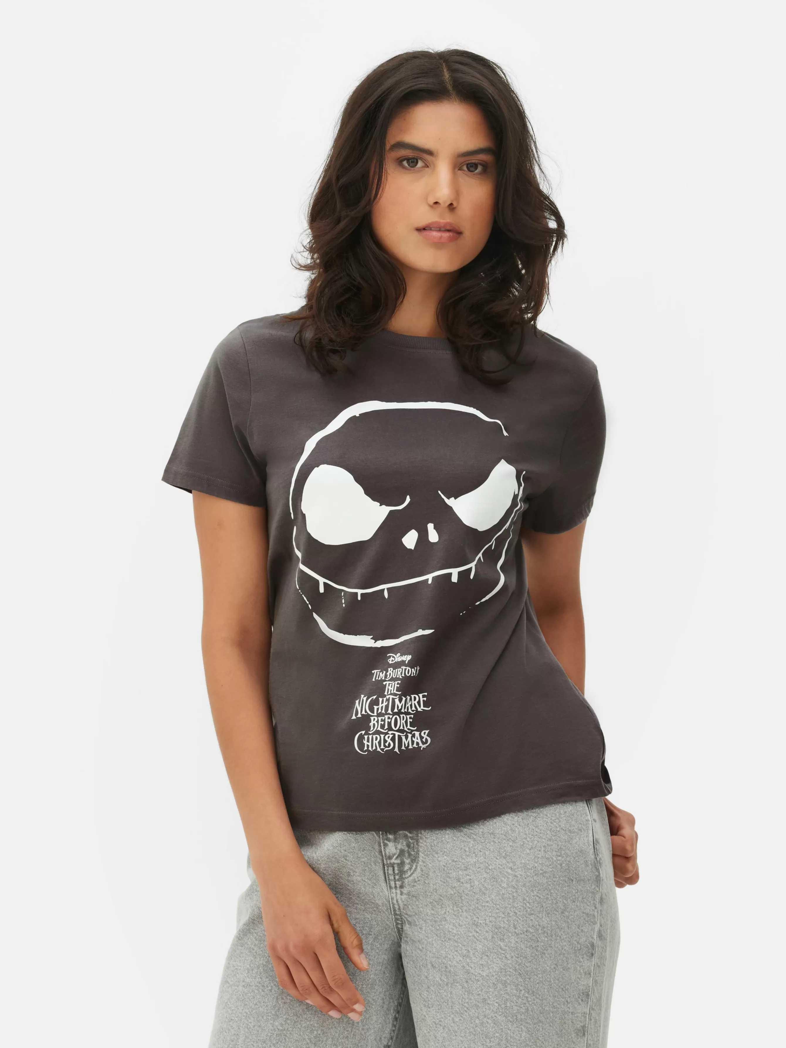 Clearance Primark T-shirt Disney L’Étrange Noël De Monsieur Jack De Tim Burton Anthracite