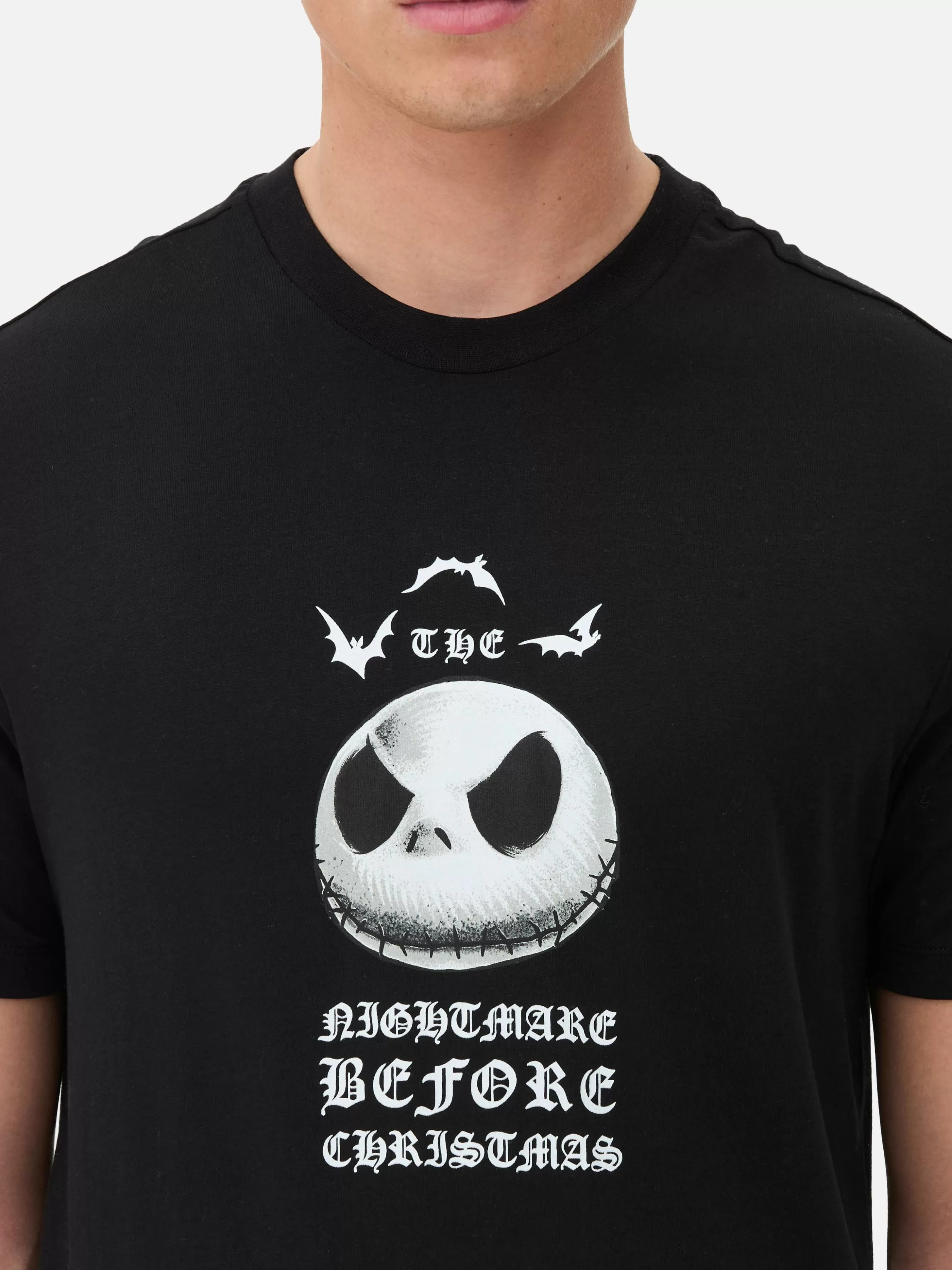 Fashion Primark T-shirt Disney L’Étrange Noël De Monsieur Jack De Tim Burton Noir